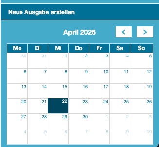 Hotelmedia Morgenpost Steuerung Kalender