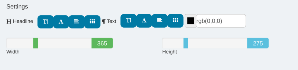 Digital Widget: width and height